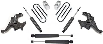 MaxTrac Lowering Kit 2 in. Front Drop, 3 in. Rear Drop, Includes Front Spindles, Maxtrac Shocks, Rear Blocks, U Bolts, Steel Construction