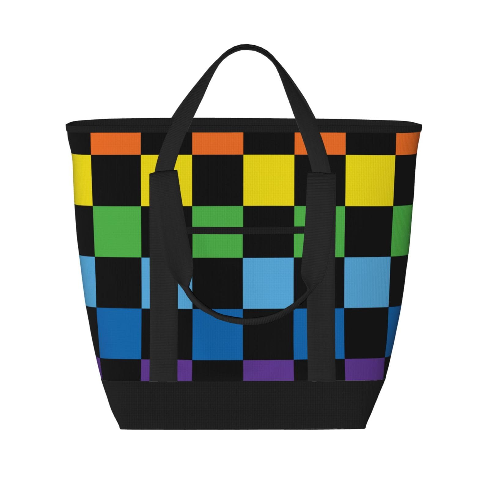 Sac isotherme de courses pour pique-nique et transport d'aliments frais arc-en-ciel