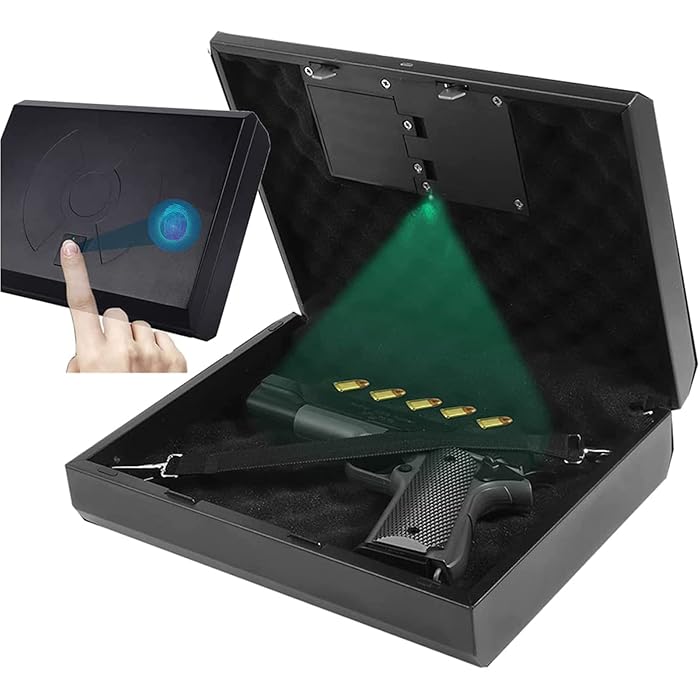 Buy ZLZNX Biometric Gun Safe, Gun Lock Box with Fingerprint
