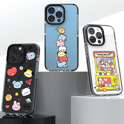 Miniatura 4 de BT21 Funda para iPhone 15 Pro Max, Minini línea transparente a prueba de golpes transparente TPU Jelly Cover Case 6.7 pulgadas (juego)