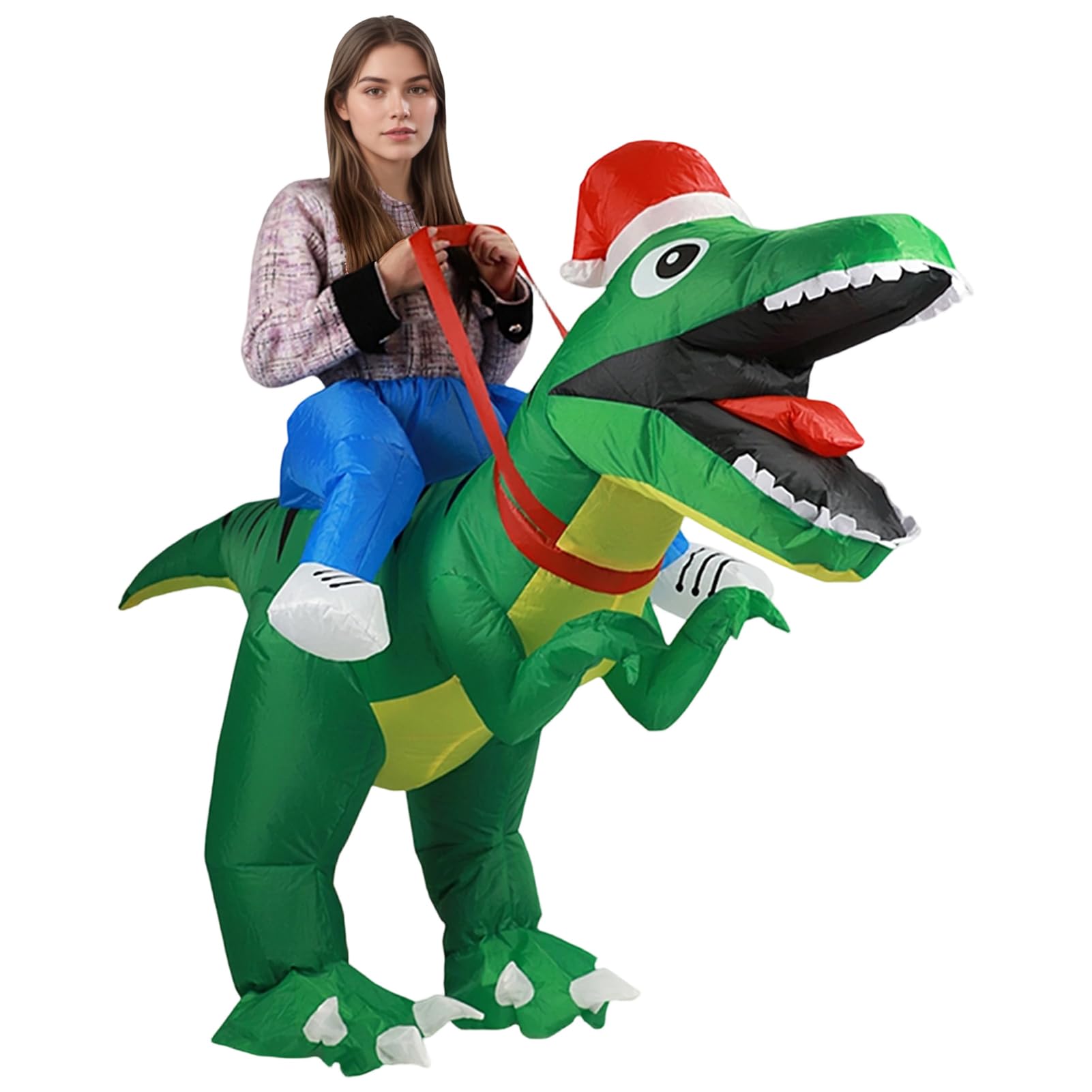 Harsever Inflatable Dinosaur Costume Adult,Blow Up Ride On Outfit,Inflatable Costume Adult,Fun Cosplay for Women Men,Christmas