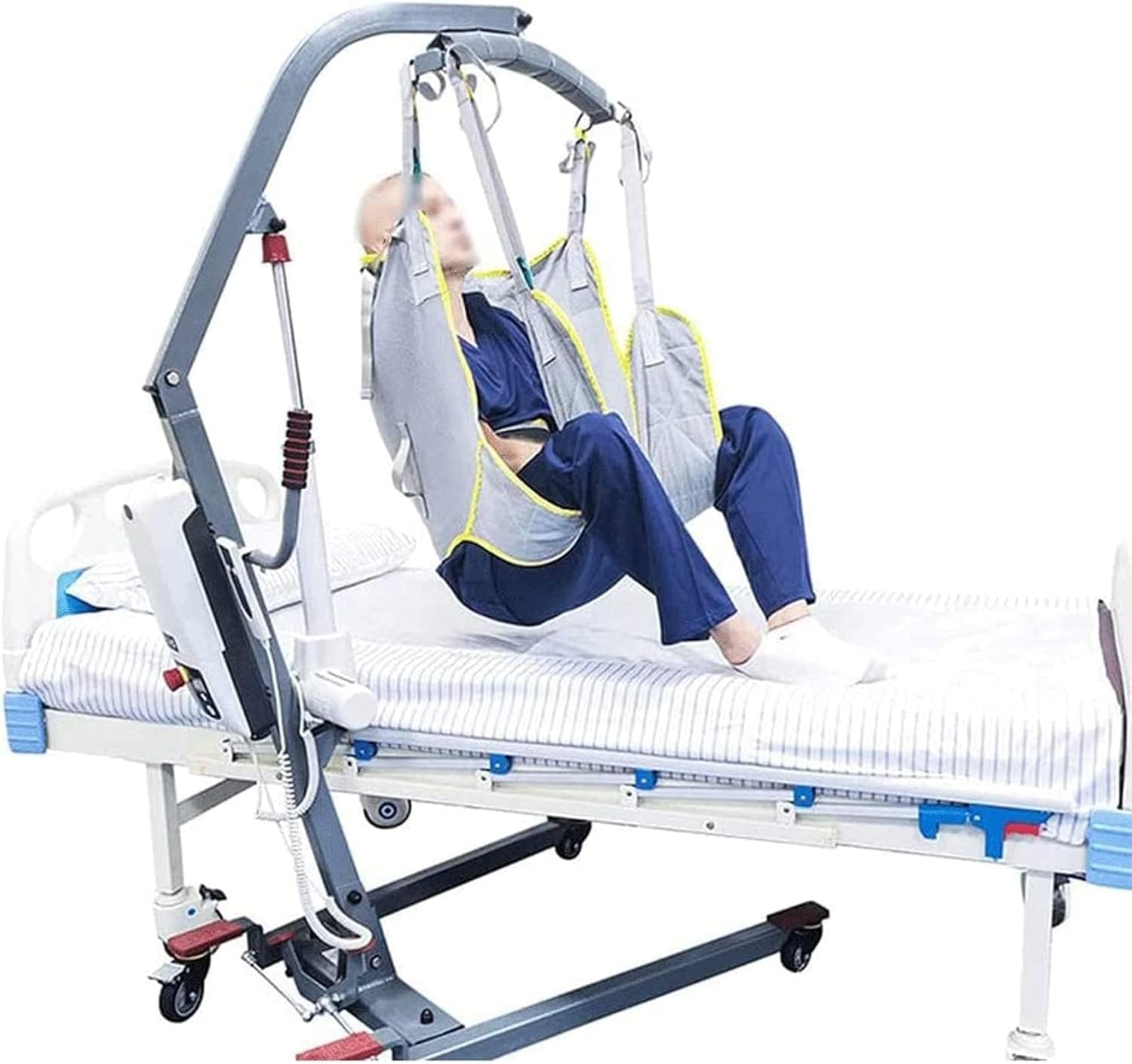 Elevador de cabestrillo para pacientes, correa de malla de seguridad médica para transferencia de pacientes de cuerpo completo, transferencia de cama y uso en ducha