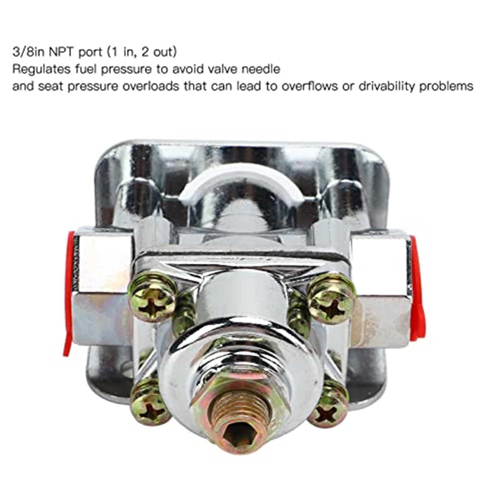 Regolatore pressione carburante, regolatore pressione carburante carburatore da 4‑1/2 a 9 Psi Porta NPT da 3/8 pollici in lega di zinco 12‑803, for Holley Regolatore di pressione del carburant