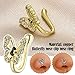 PLGEBR Fake Nose Ring, Fake Septum Nose Studs Clip, Crystal Fake Piercing Nose Ring Butterfly Non Piercing Clip on Nose,Nose Cuffs