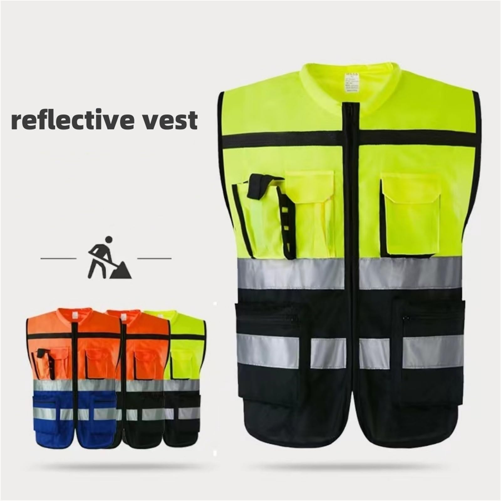 Reflektierende Bauweste mit Mehreren Taschen