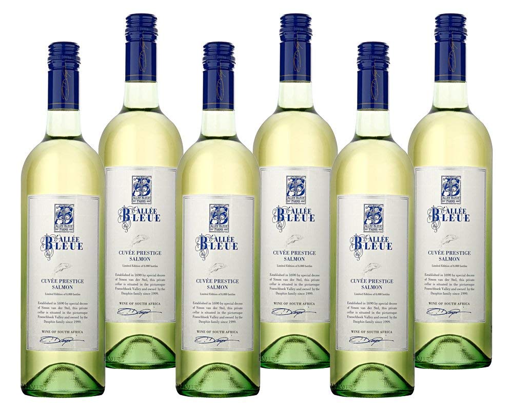 6 Flaschen Allée Bleue DER WEISSWEIN ZUM LACHS Sauvignon Blanc Chenin Wein trocken Südafrika