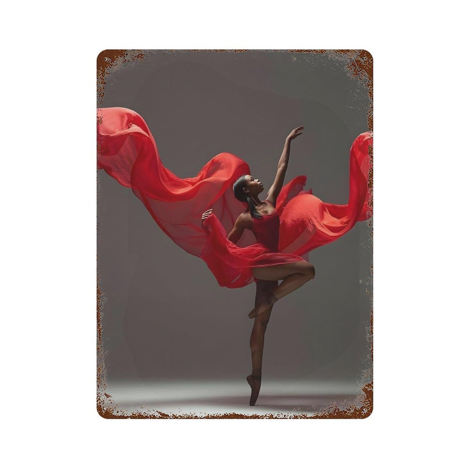 xiaoxiaoshen African American Girl Dancer Black Ballerina Wall Decor Art Metal Tin Poster Modern Home Decor Art Home Bar Shop Decorations Vintage Sign 40x30cm