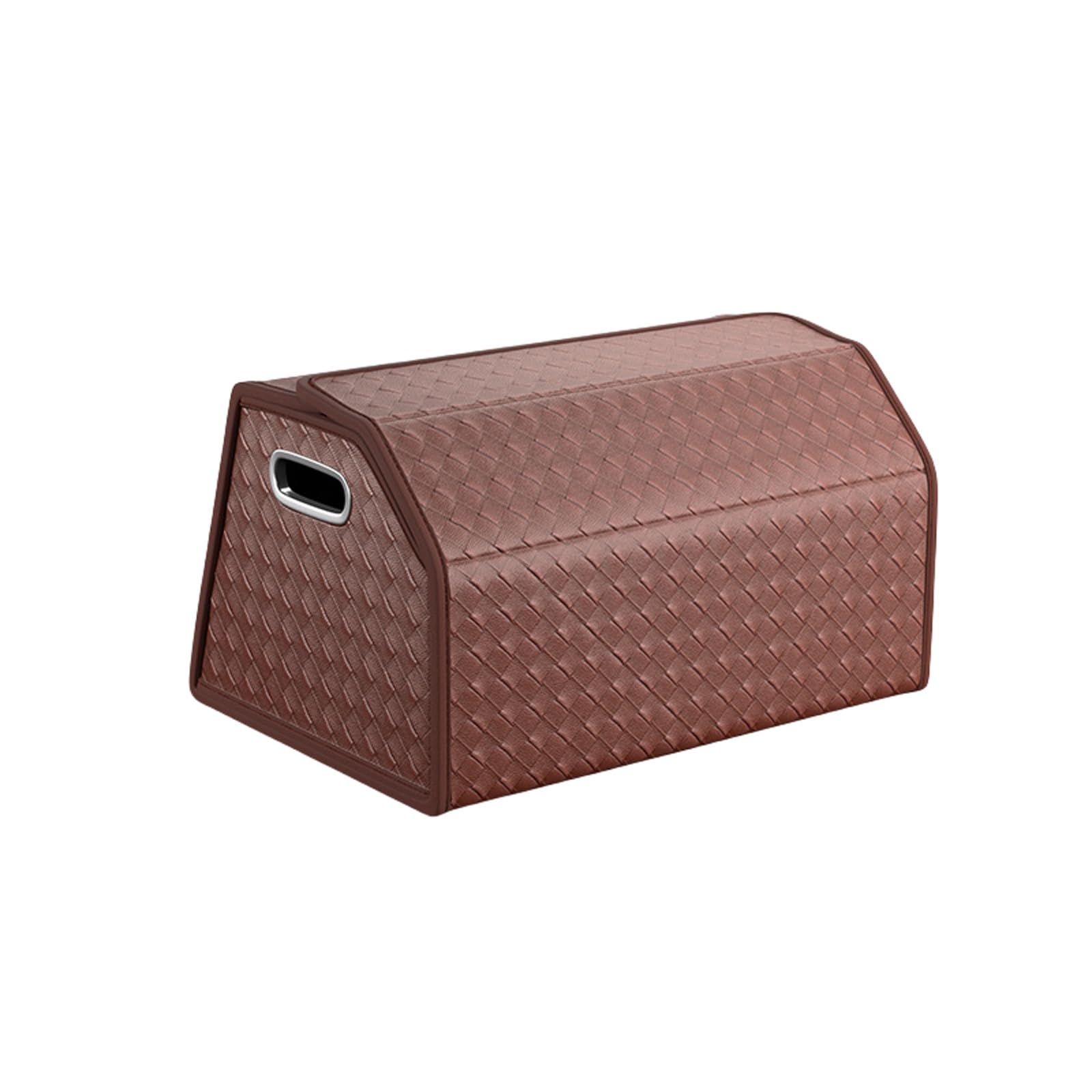 Dfrywdgsey Brown Foldable Leather Trunk Organizer For Car, Suv, Truck(Brown)