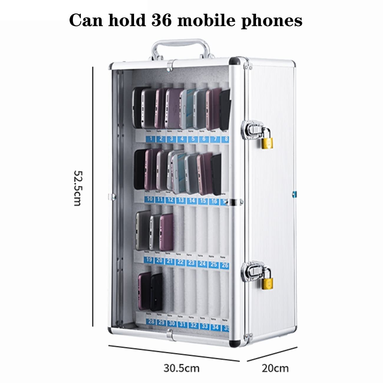 VICASKY Handy Organizer Aus Vliesstoff - Transparente Aufbewahrungstasche Mit 2 Haken Für Klassenzimmer, Büro & Zuhause