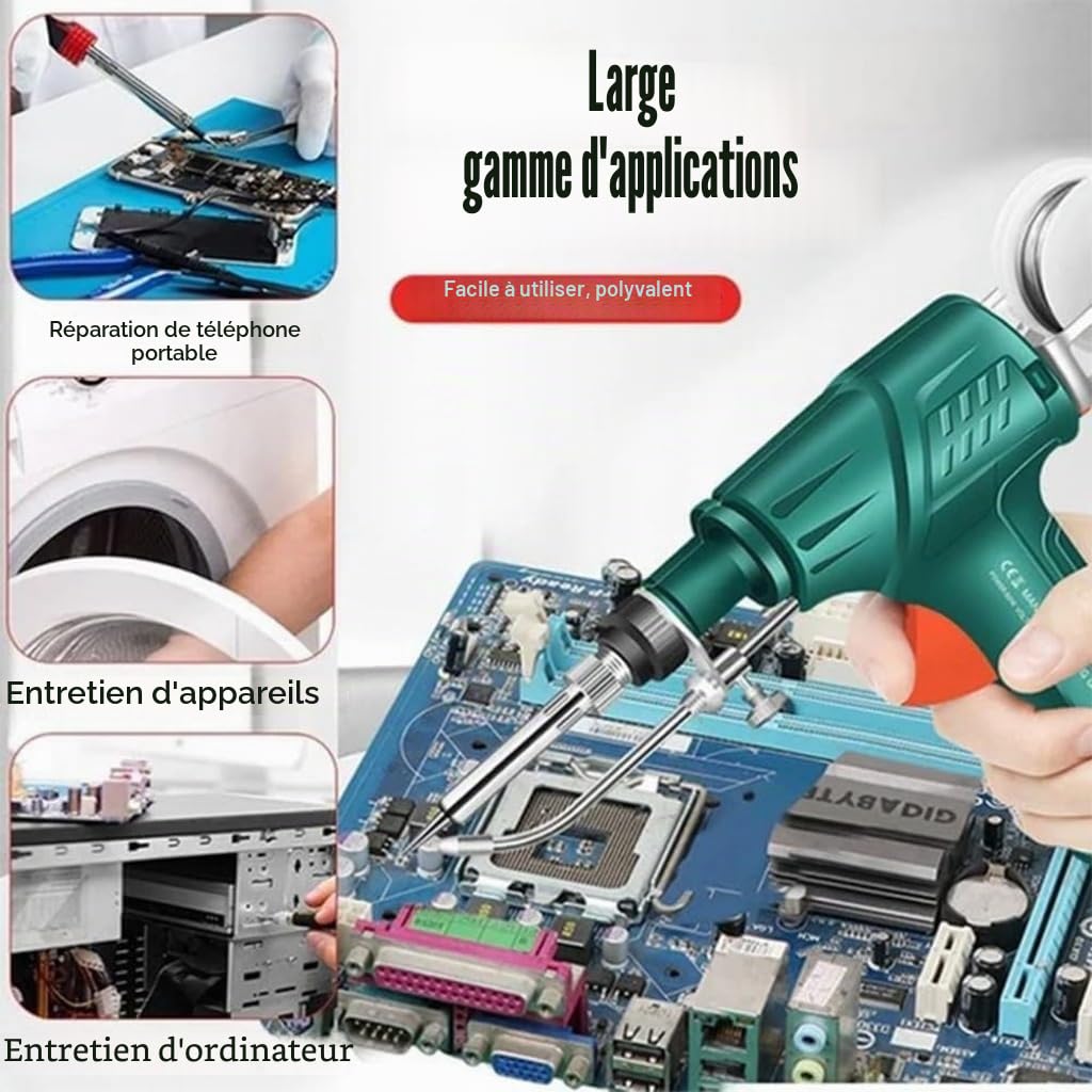 Outils de Soudage Laser Industriels Chauffés a L'intérieur, Ensemble de Pistolet a Souder Multifonction, 3 en 1/DéCapage/DéCoupe/Soudage pour Le Soudage Industriel, Le Soudage Artistique(Noir)