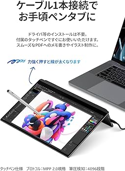 Amazon.co.jp: EHOMEWEI モバイルモニター 4K 16インチ 3840x2400 QLED