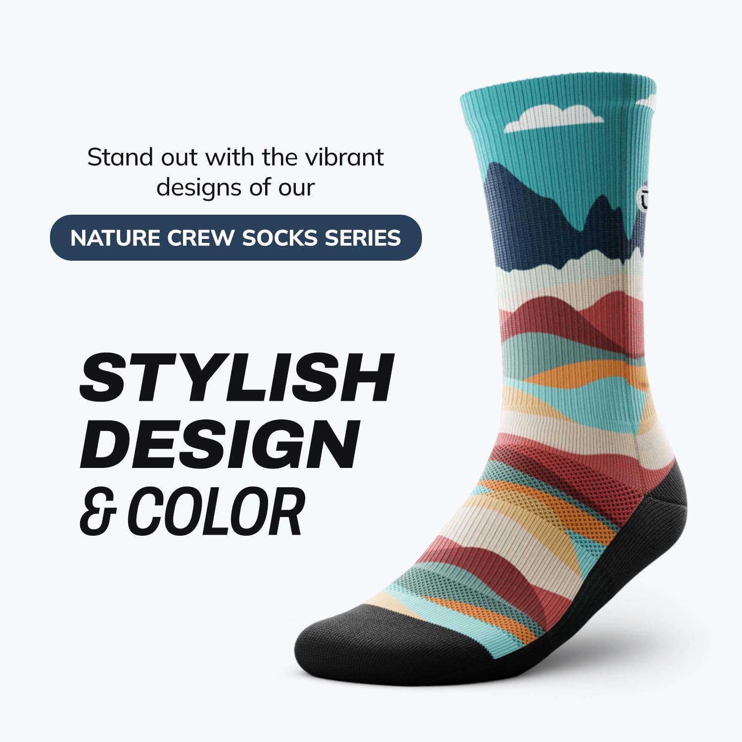 Outway Novelty Crew Socks for Men & Women, Breathable, Moisture-Wicking Athletic Calf Socks with Arch Support - Image 2