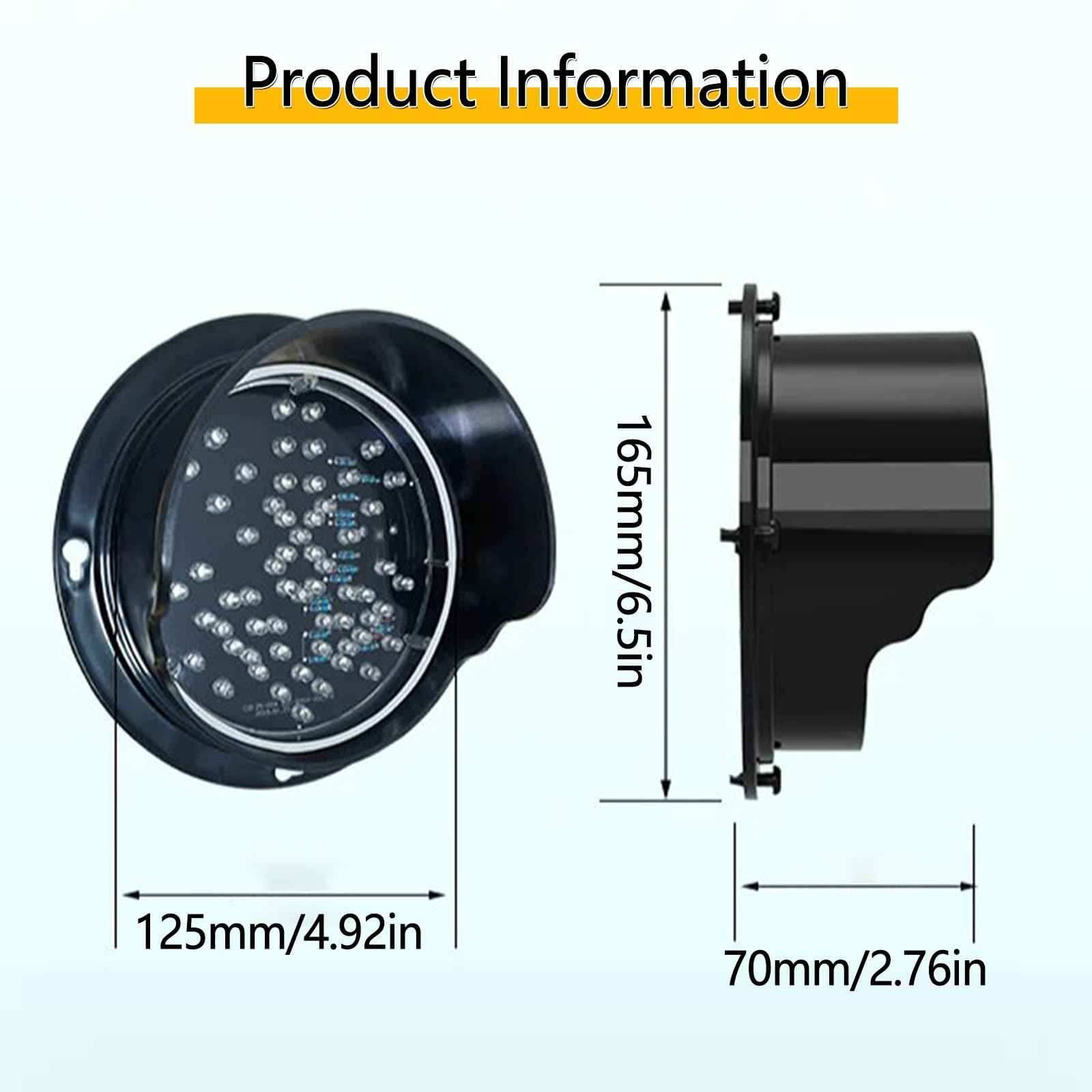 Sygnalizacja świetlna LED – 2 w 1 czerwona/zielona z pilotem zdalnego sterowania, sygnał ostrzegawczy do rozładunku portów i pomostów wagowych, konstrukcja Plug & Play (1000 m, L-125 mm/4,92 cala)