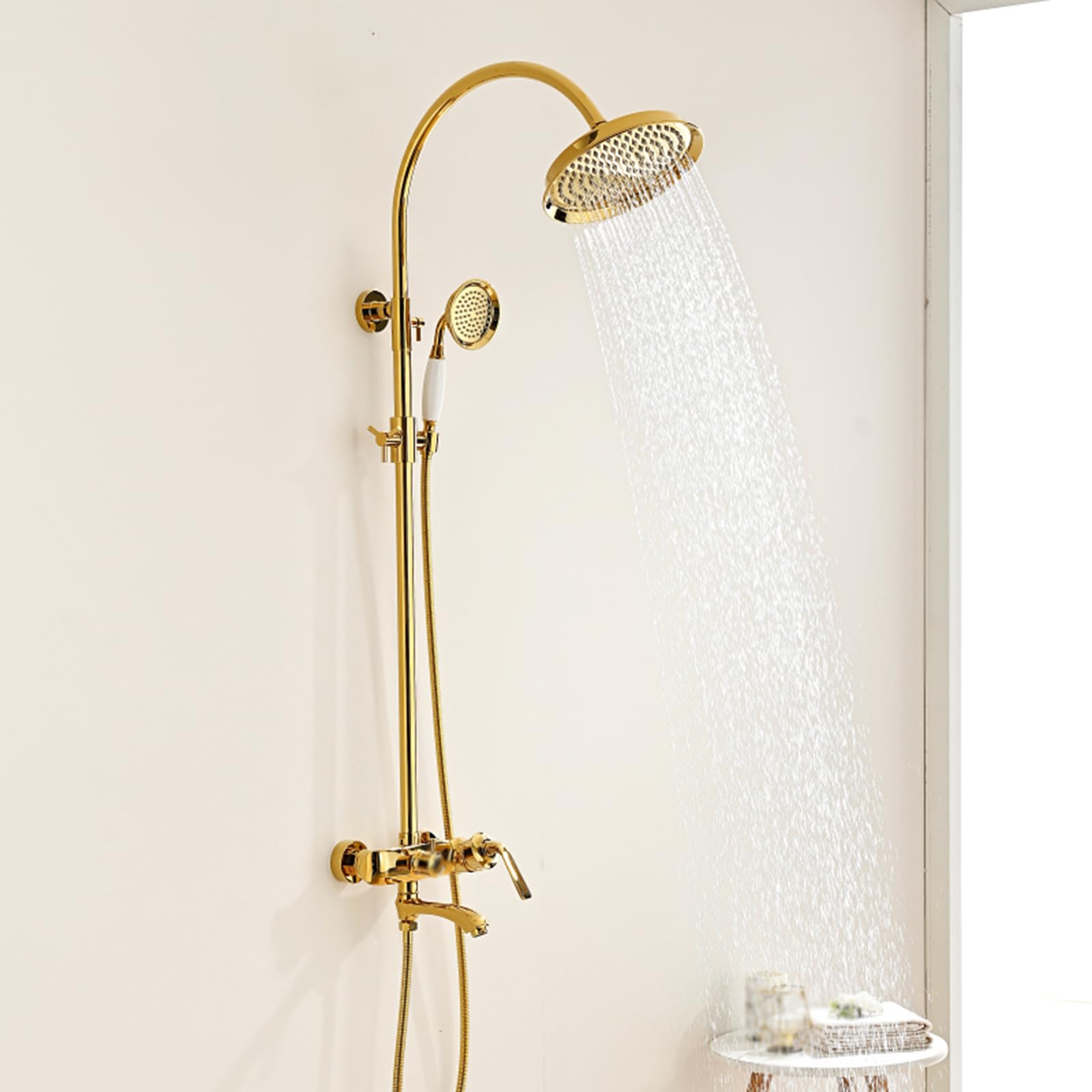Robinet de baignoire mural et douche thermostatique en finition haute durabilité