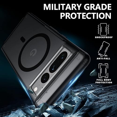 Miniatura 5 de TIANNIUKE Funda magnética translúcida mate antihuellas, compatible con MagSafe, ajuste delgado, a prueba de golpes, funda protectora para Pixel 7