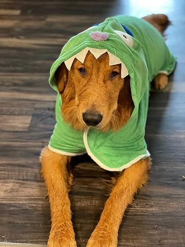 Miniatura 7 de BoxDog Toalla de microfibra para perro con capucha Monster  Bata de baño suave para perro (grande)