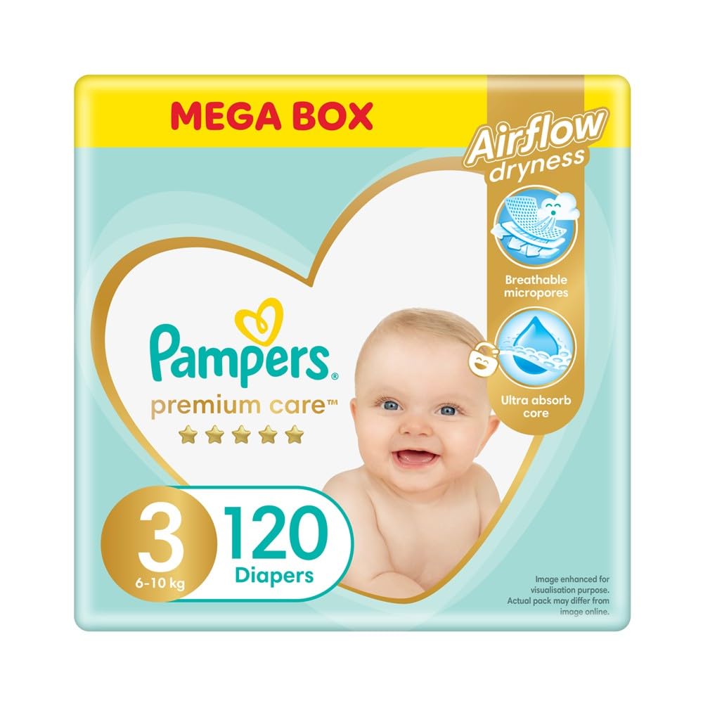 Pampers Premium Care Baby Windeln, Weiß, 120 Stück / 3 Midi