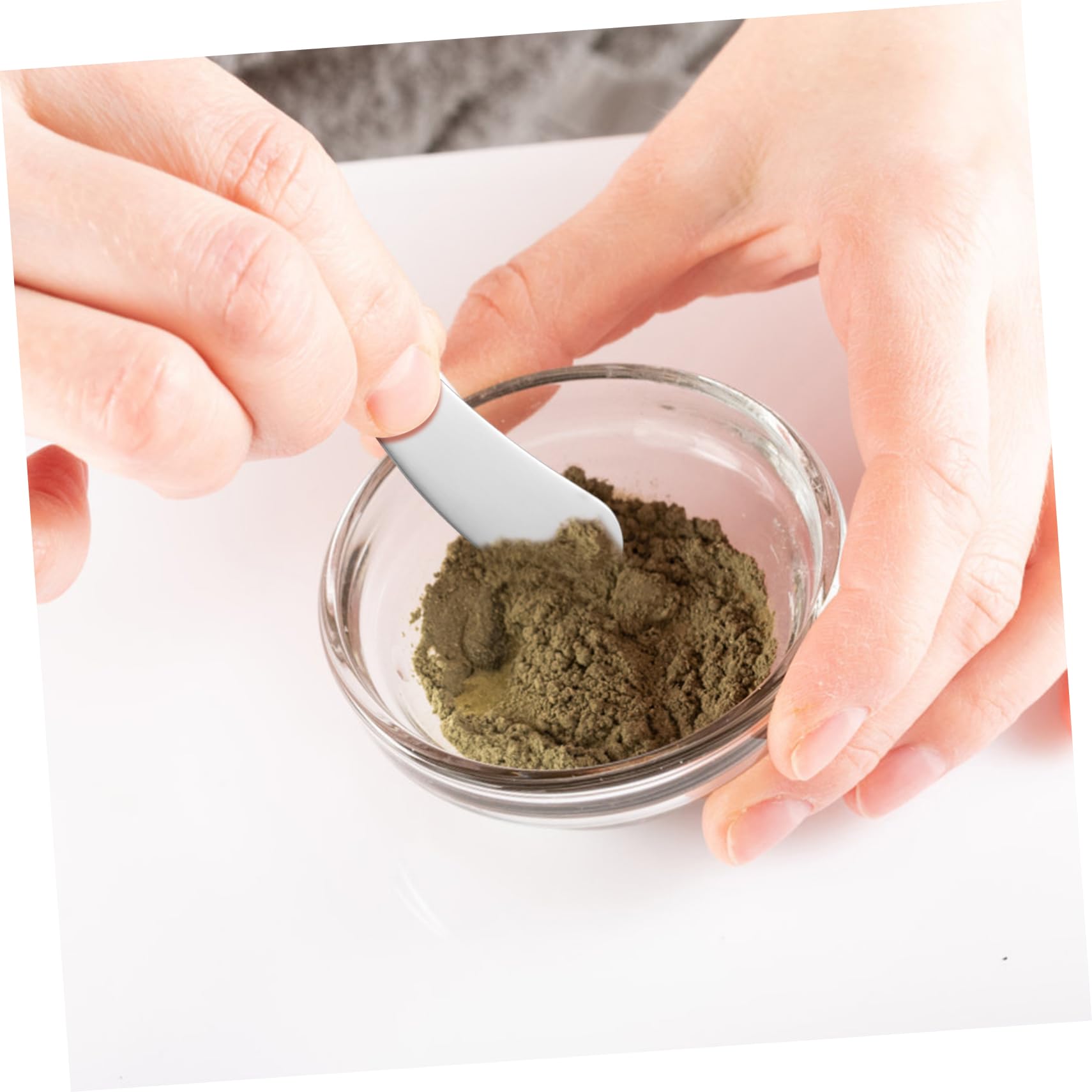 Gogogmee 2pcs Mini Stainless Steel Makeup Spatula for Moisturizer Face Cream Lotion