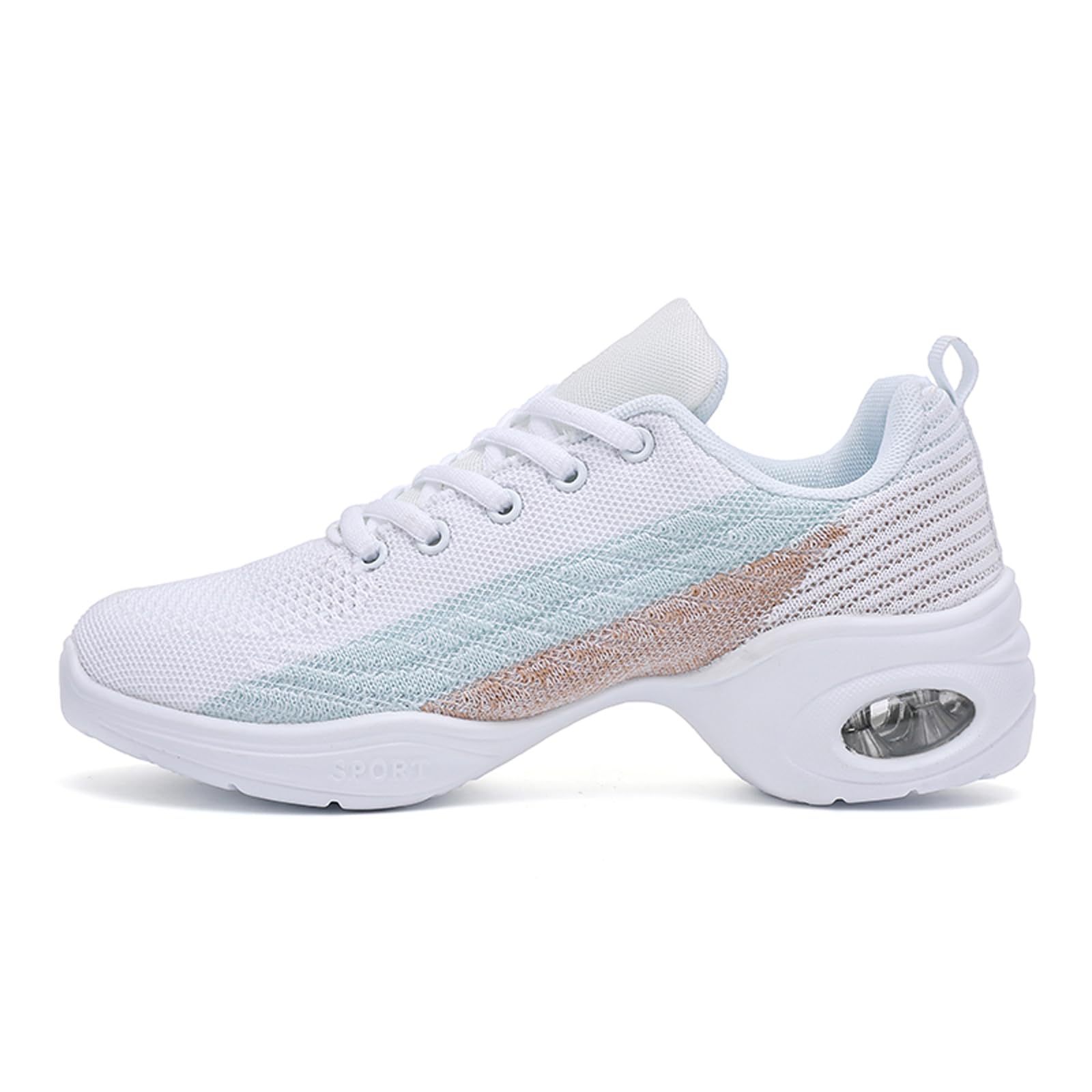 Damskie buty do tańca, buty jazzowe, sznurowane, lekkie, oddychające, buty sportowe