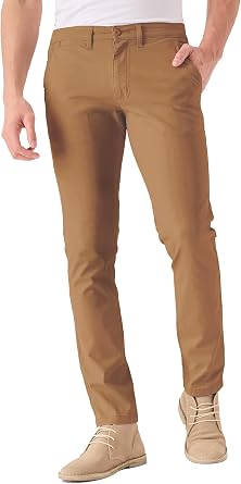 JMOJO Chinos Trousers Men   Slim Fit Wrinkle Resistant Stretch Cotton Pants   Smart Casual Wear for Office, Travel & Weekend