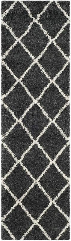 Image of Carpet for Living Room, Bedroom and Hall Handmade Microfiber Cozy Soft and Fluffy Shaggy Area Rug with 2 inch Thick Anti Skid Carpet [2x6 Feet Grey Box]