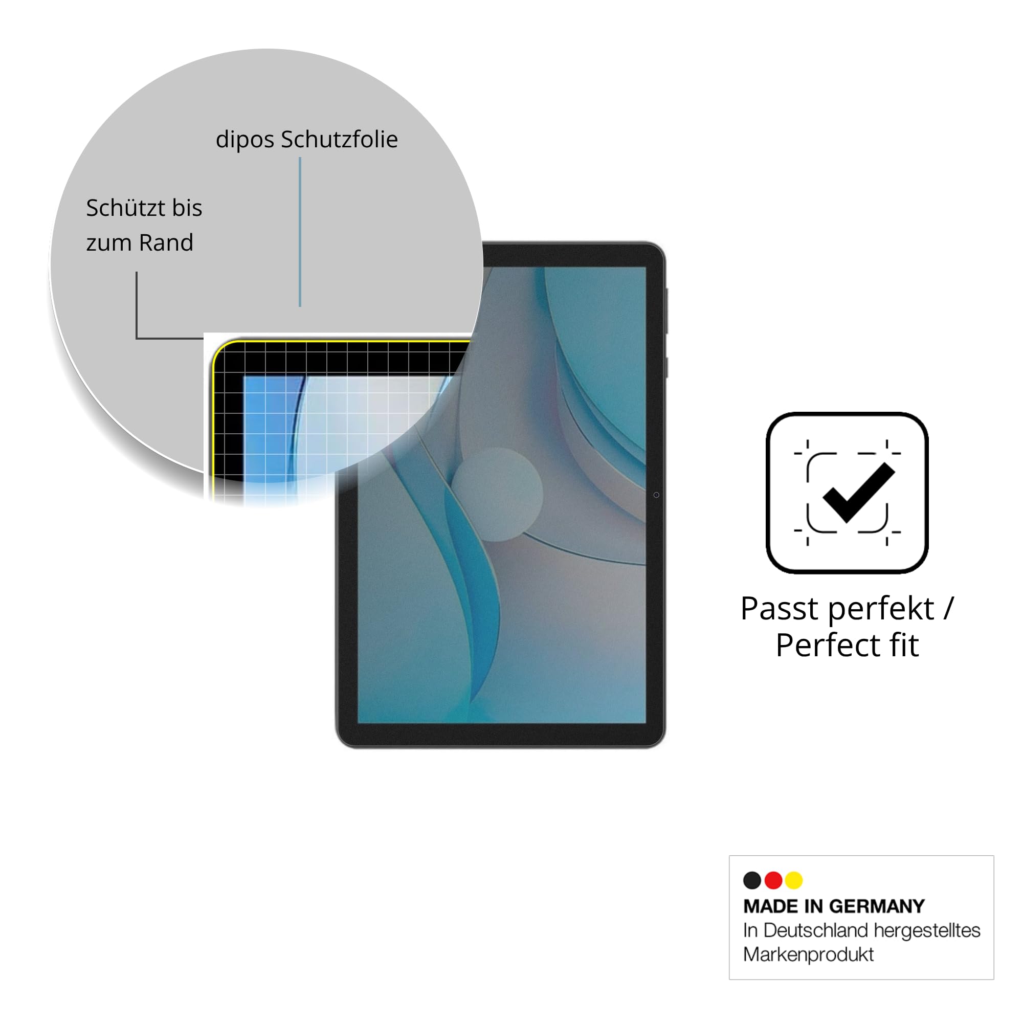 dipos Protector de Pantalla Antiespía para SPC Gravity 6 SE 10.1 | Película protectora mate, filtro de privacidad 4 vías, ajuste perfecto, antiarañazos, sin burbujas, autoadhesivo