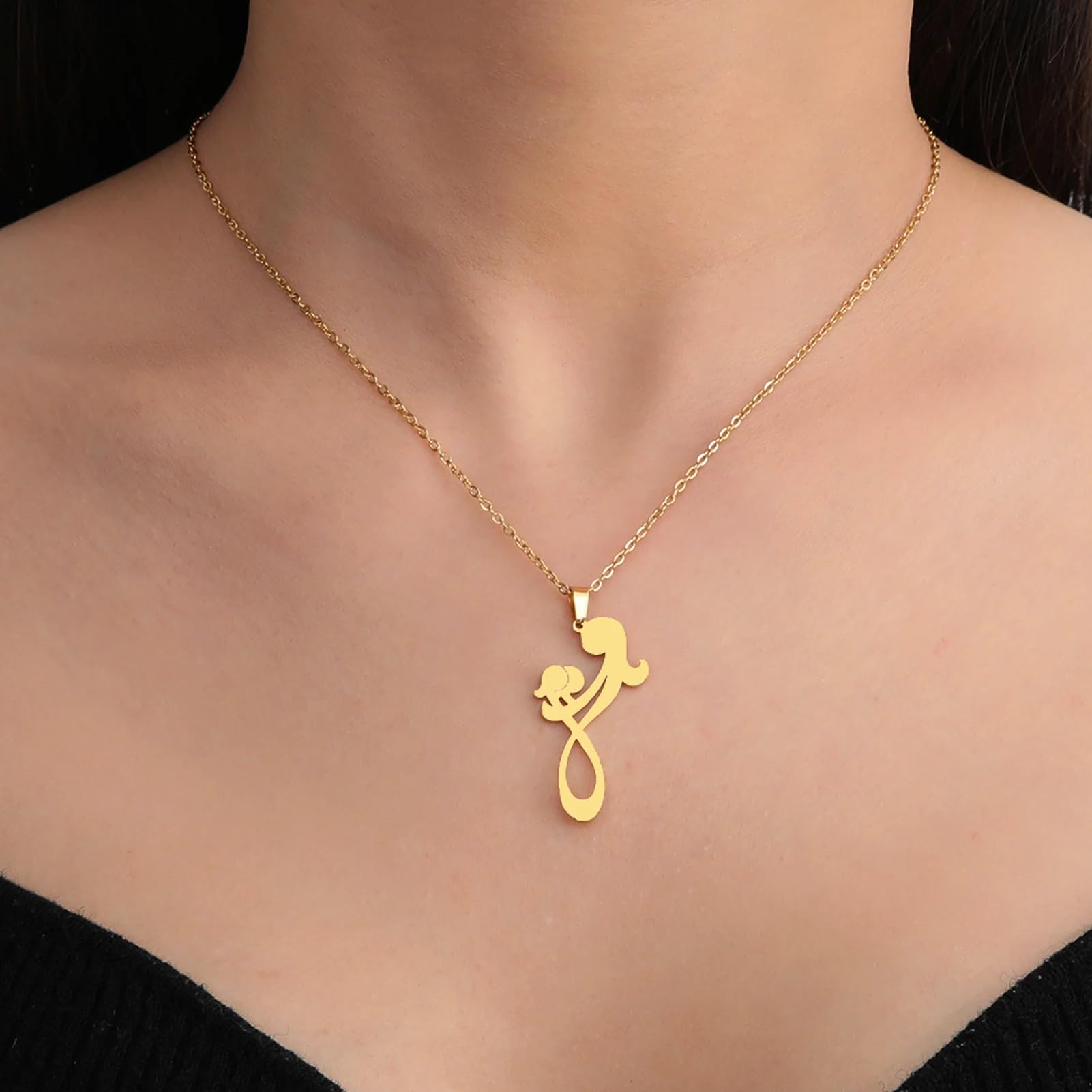 GXNRHG HHRLCH Umarmungs-Halskette aus 925er-Sterlingsilber für Damen und Herren, Paar-Umarmungs-Anhänger-Halskette, Liebende, die Sich umarmen, unendliche Symbol-Halsketten, Umarmungs- und