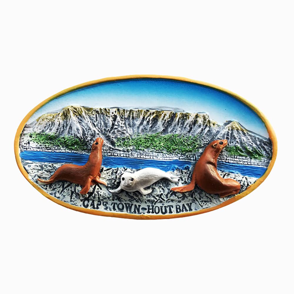 Wedarego Cape Town South Africa 3D Hout Bay Fridge Magnet Souvenir Gift,Resin Handmade Seal Refrigerator Magnet Home & Kitchen Decoration Collection