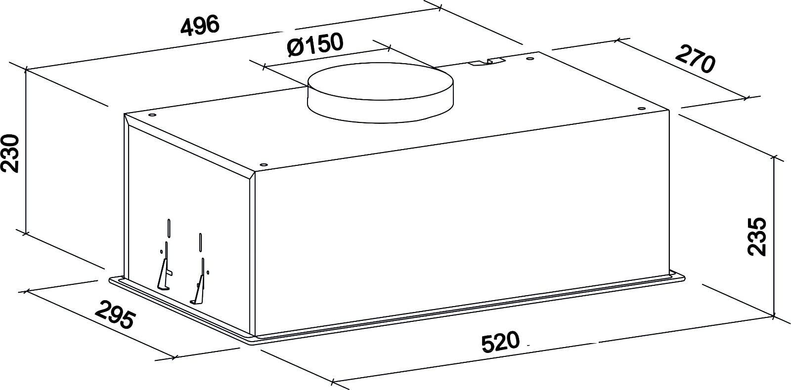 Gurari 217 PRIME Deckenhaube 52cm weiß Einbau Dunstabzugshaube 1000m³/h 3 Stufen Fernbedienung