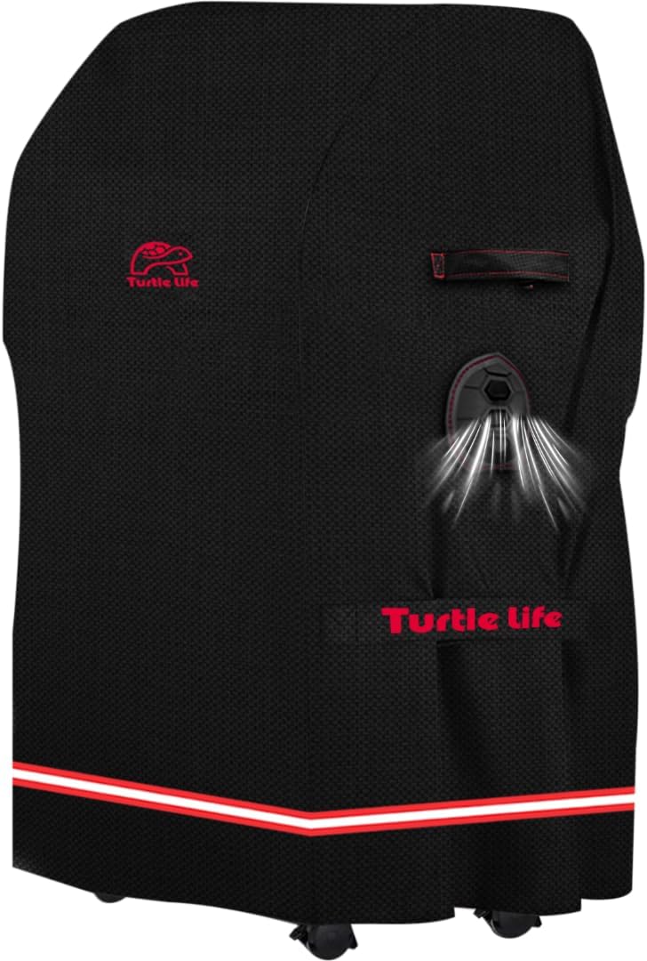 BBQ Grill Cover, 32 Inch Heavy Duty Waterproof 2 Burner Barbecue Gas Grill Covers for Weber Spirit Char-Broil Performance, Black EVO-32in Black