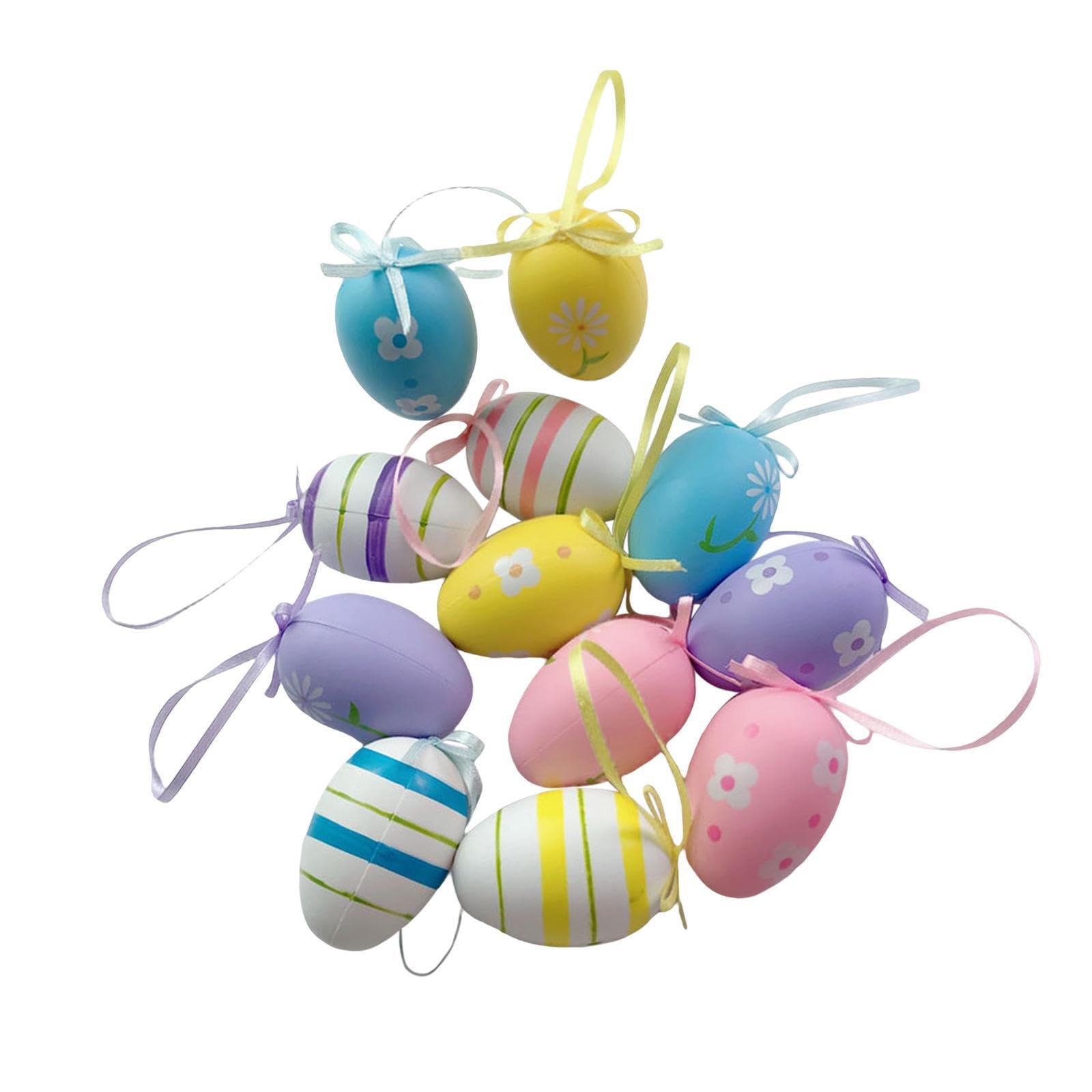 TWISAXC Artificial Foam Bird Eggs DIY Crafts Bulk Easter Eggs Photography Prop Set Artificial Bird DIY Crafts Photography Prop Door Fake Easter Party Home