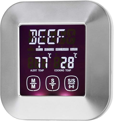 Miniatura 8 de Termómetro digital de carne para cocinar, pantalla LCD, termómetro de alimentos de lectura instantánea, temporizadores de cocina, magnético digital