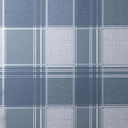 Image of Fine Decor Larson Check Navy/Silver