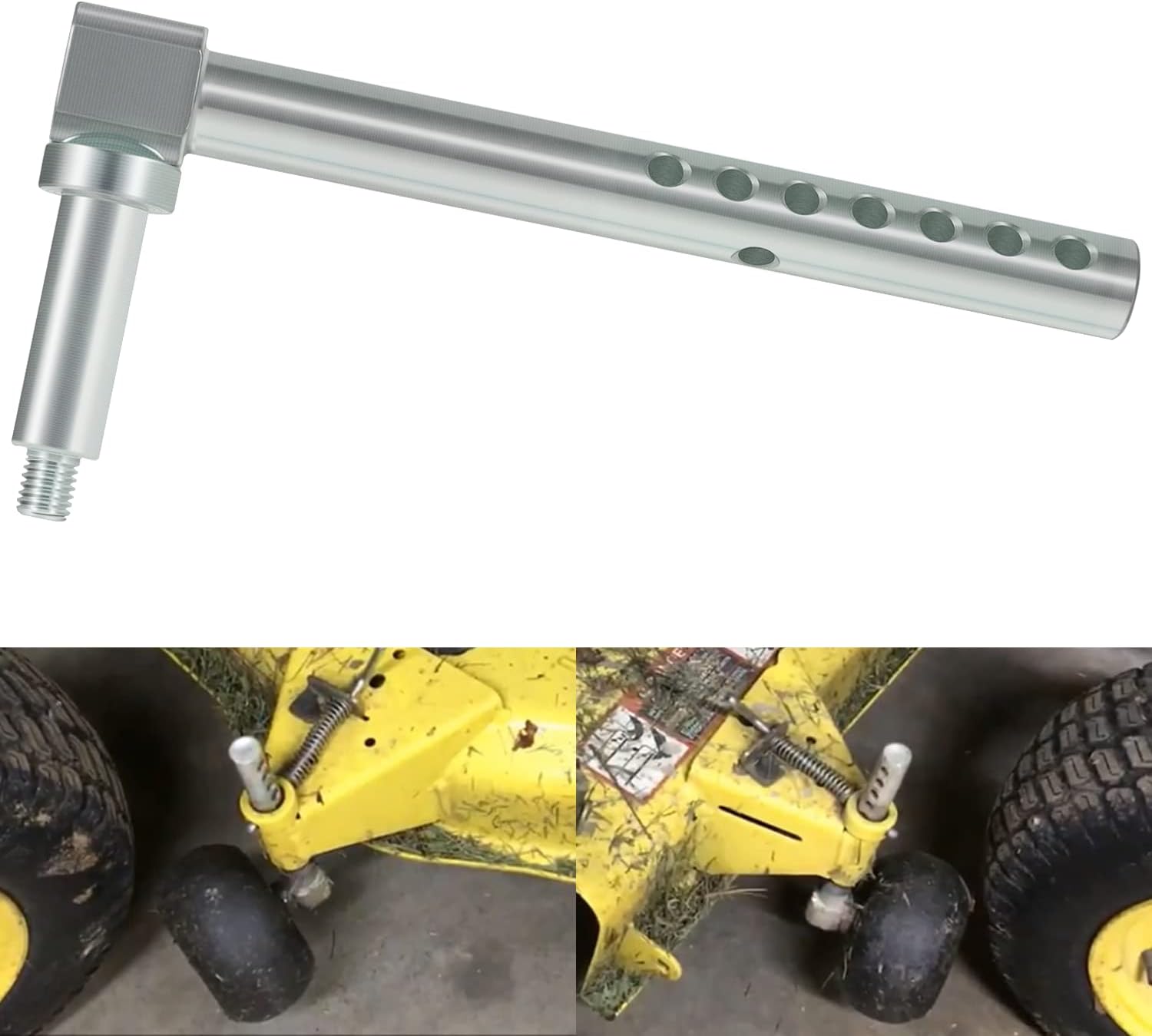 Yoursme AM136327 Right Hand Front or Left Hand Rear Mower Deck Gage Wheel Arm for John Deere Mower Decks X300 X500 Series 48 in and 54 in