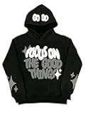 Men's Letter Graphic Hooded Sweatshirt Slogan Print Casual Pullover Top Streetwear