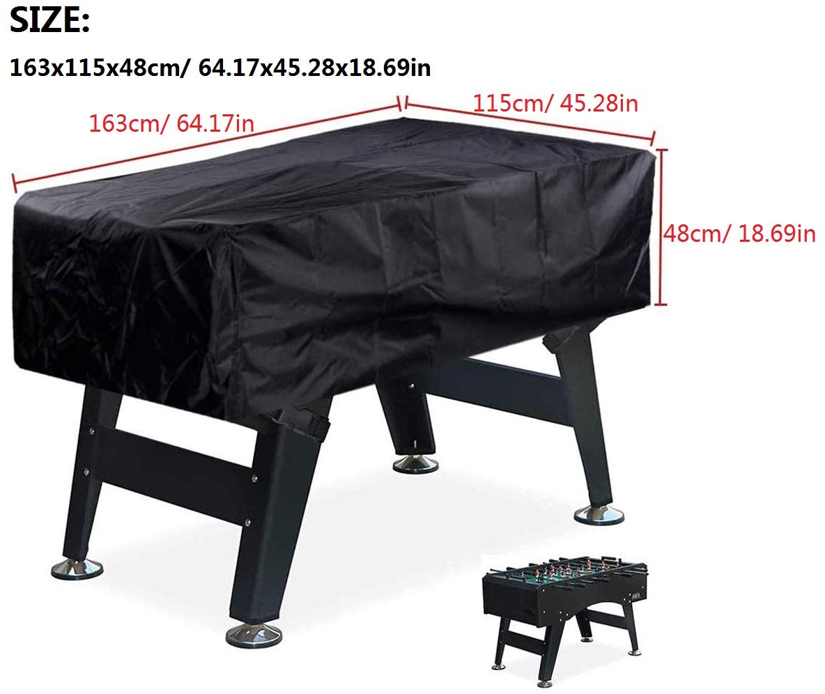 ELR Copertura per tavolo da biliardino, impermeabile 420D Oxford 420D, protezione antipolvere, per patio, biliardino, calcetto, per esterni e interni