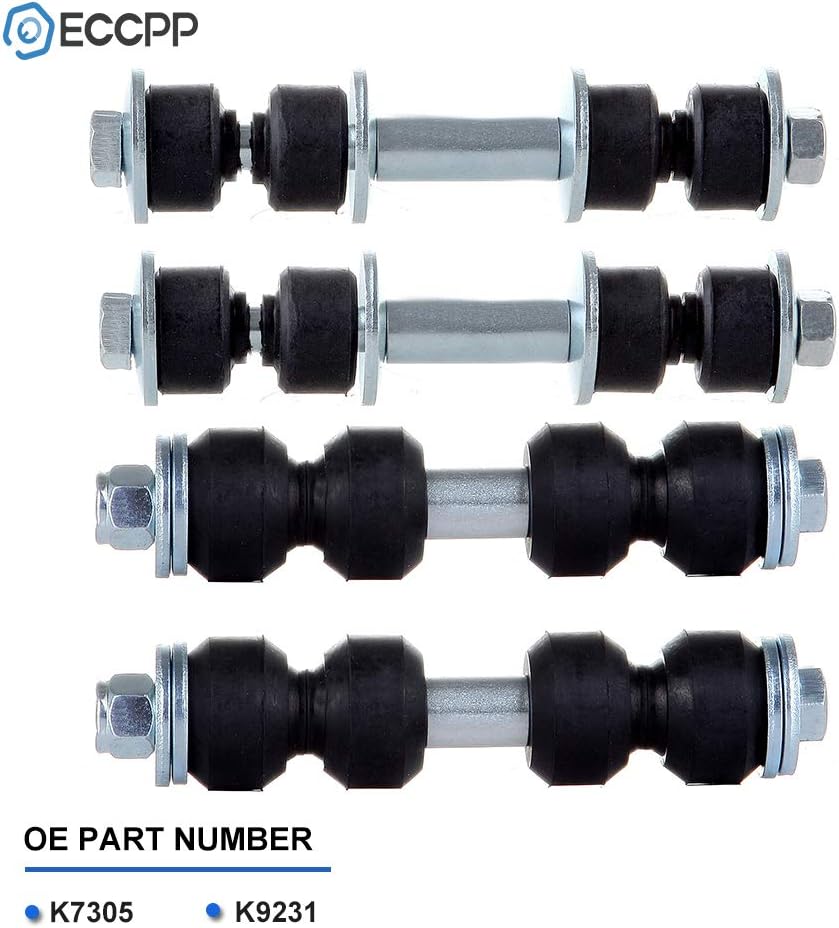 ECCPP Front & Rear Sway Bar End Link Fit 1988-2003 for Ford Escort for Mercury Tracer 4pcs K7305 K9231