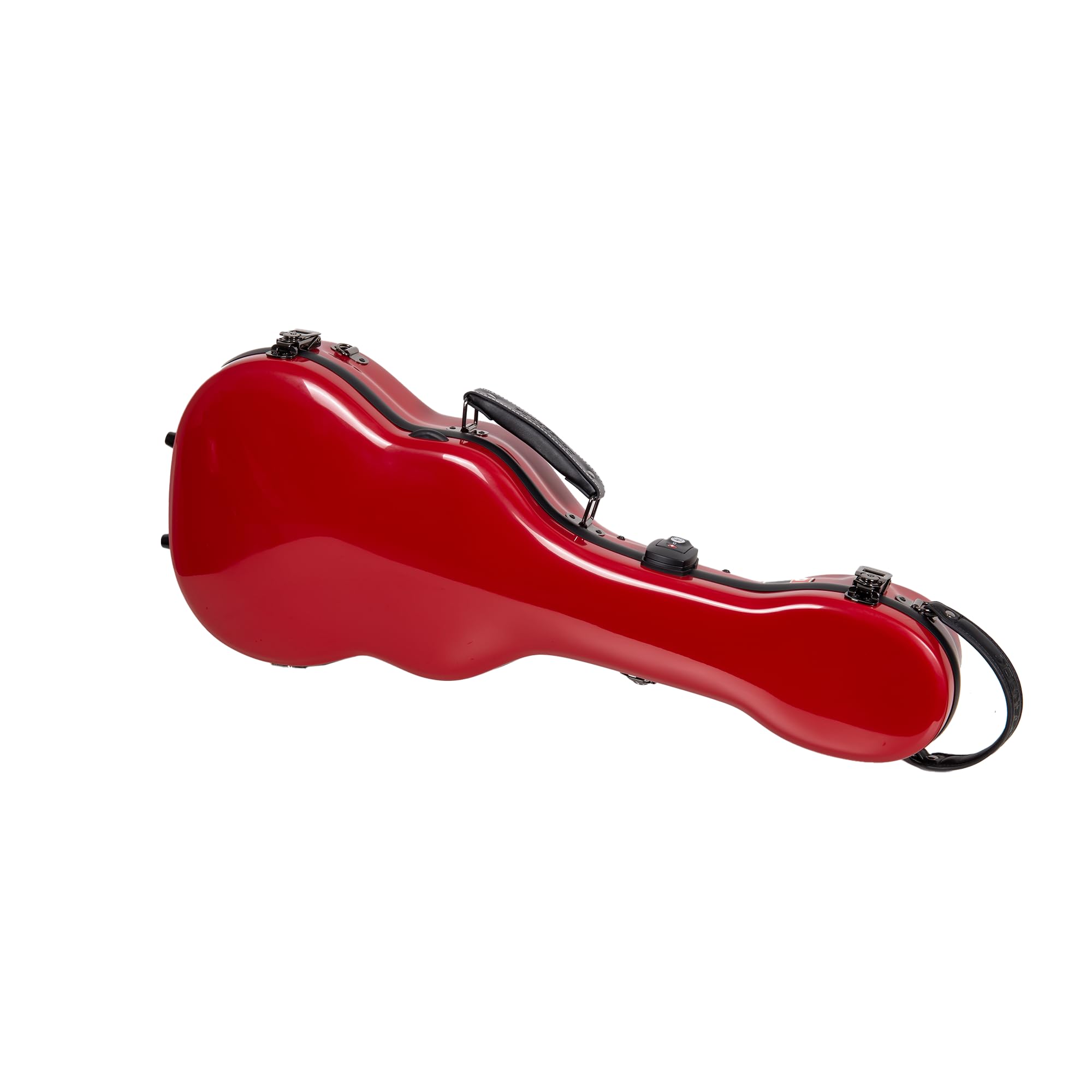 Crossrock CRF2030TURD Étui pour ukulélé ténor – Convient pour ukulélé ténor jusqu'à 68,6 cm – Coque Rigide en 100% Fibre de Verre avec loquets de Marque, Serrure TSA, Compartiment pour Accessoires et