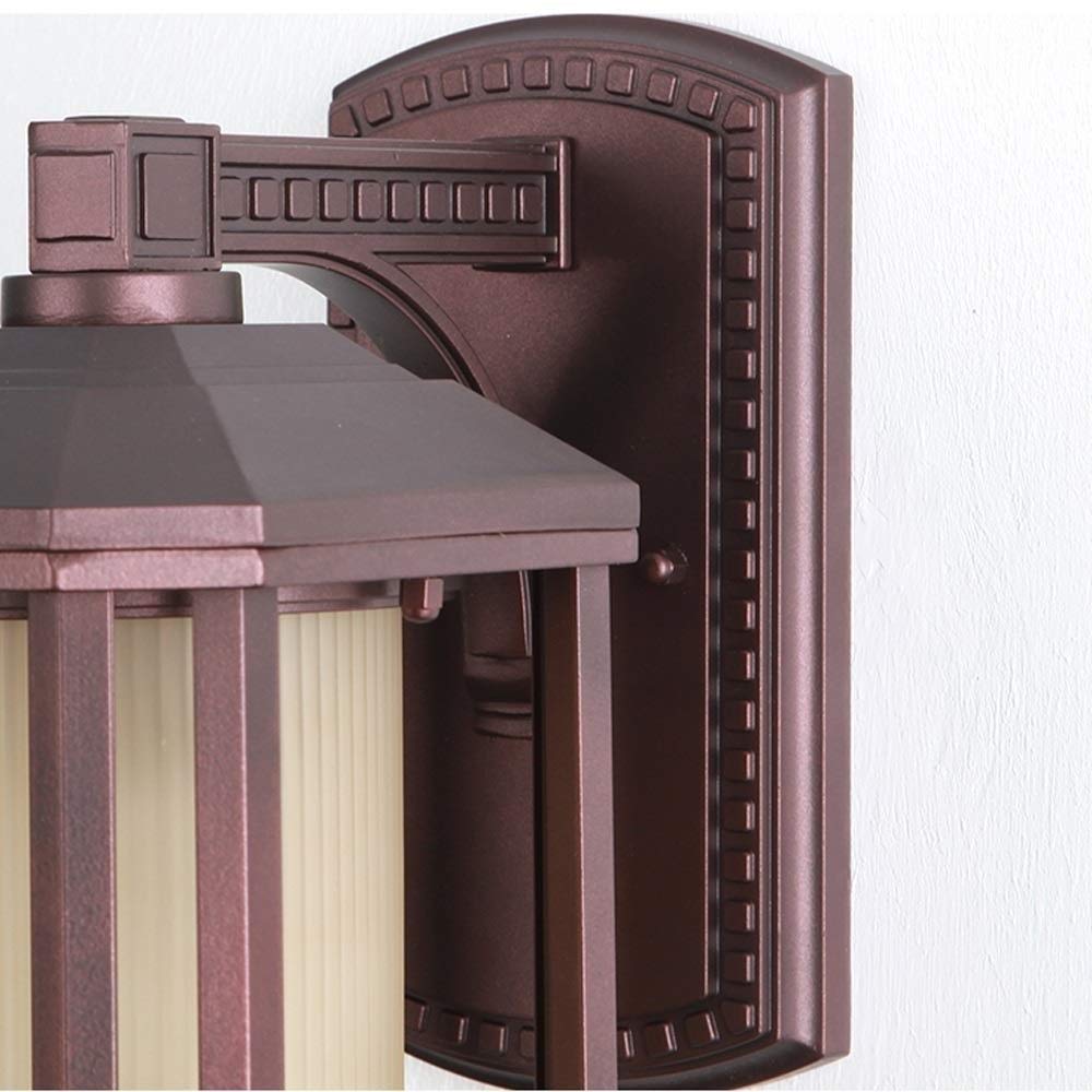 Ściana światło chińskie V-inteage na zewnątrz wodoodporne aluminiowe szklane latarnia zabytkowa willi do drzwi sconce ogrodowe patio weranda dekoracje balkonowe ścienna, zawieszka l