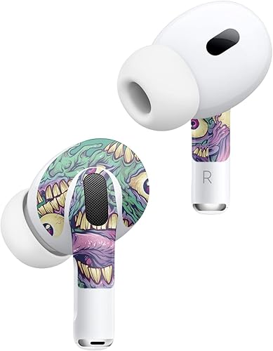 Miniatura 2 de MightySkins - Fundas compatibles con Apple AirPods Pro 2 - Ojos y dientes  Funda protectora de vinilo duradera y única  Fácil de aplicar, quitar y