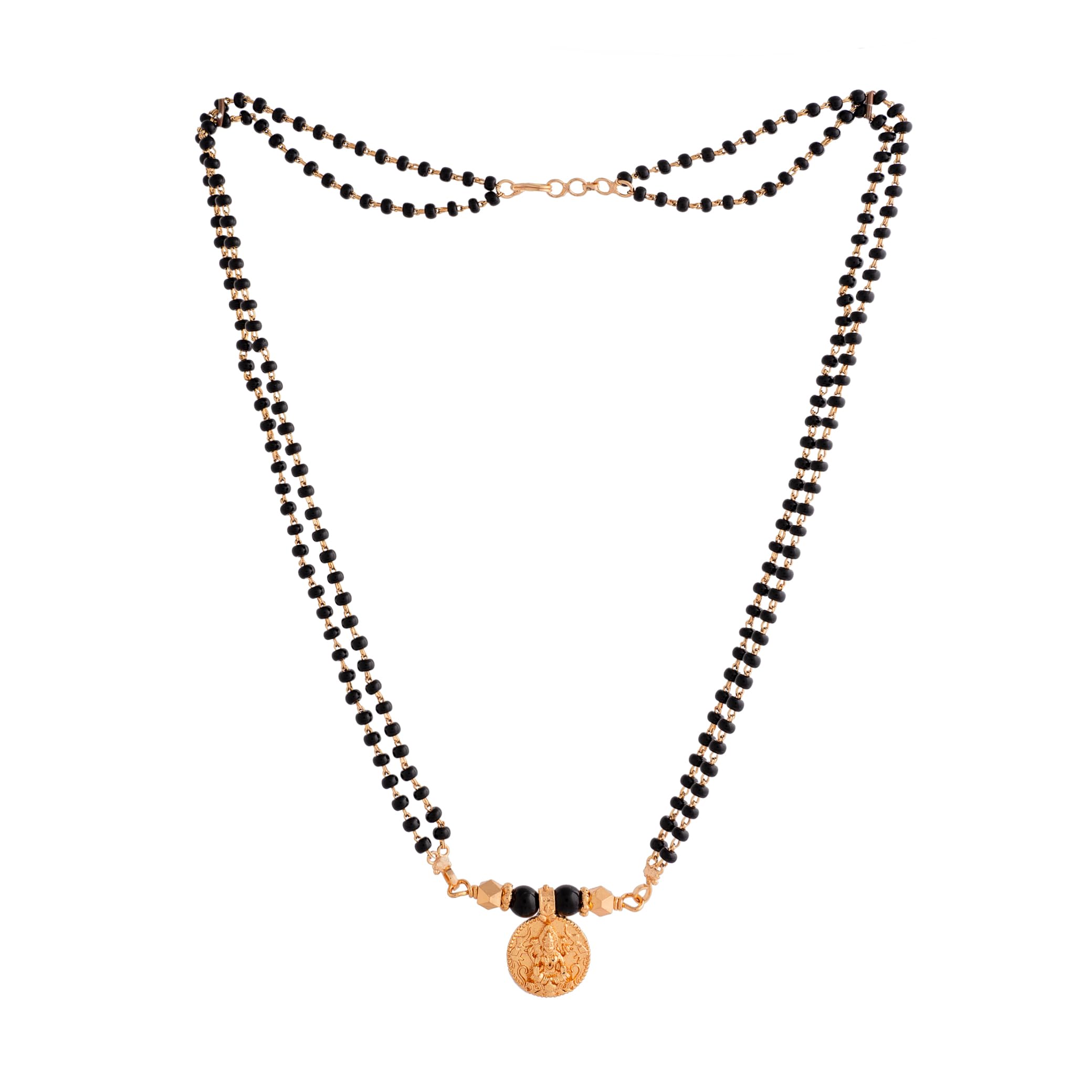 Radhas Creations Black Beads Mangalsutra Karimani 18" Short With Vati No.124 For Womens (B0CLYWF43M) Amazon Price History, Amazon Price Tracker