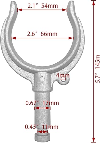 Miniatura 3 de ISURE MARINE 2 piezas de aluminio Oar Lock Oarlock Rowlock Premium Marine Row Boat Dinghy Water Raft Boat Kayak Canoa Remo Lock Rowlock Montaje