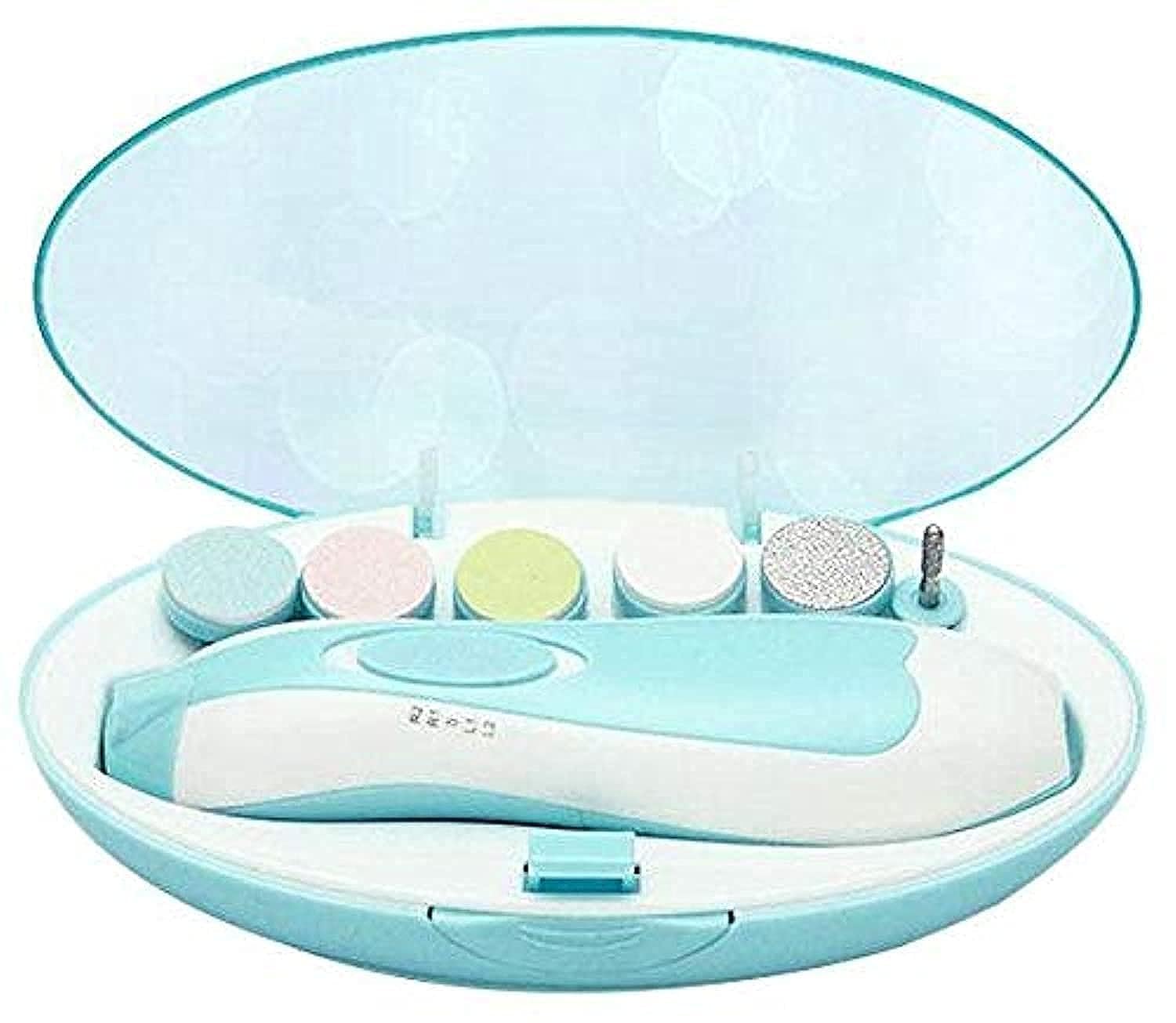 SCIENISH Baby Electric Nail File with LED Front Light Baby Safe Nail Clippers for Newborn or Toddler Toes and Fingernails Baby and Mom Nail Trimmer