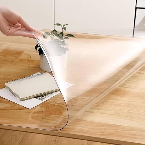 Miniatura 2 de Tapete protector transparente de PVC de 0.069 pulgadas de grosor, tapete de plástico transparente sin olor, resistente al calor, lavable, 12 x 28