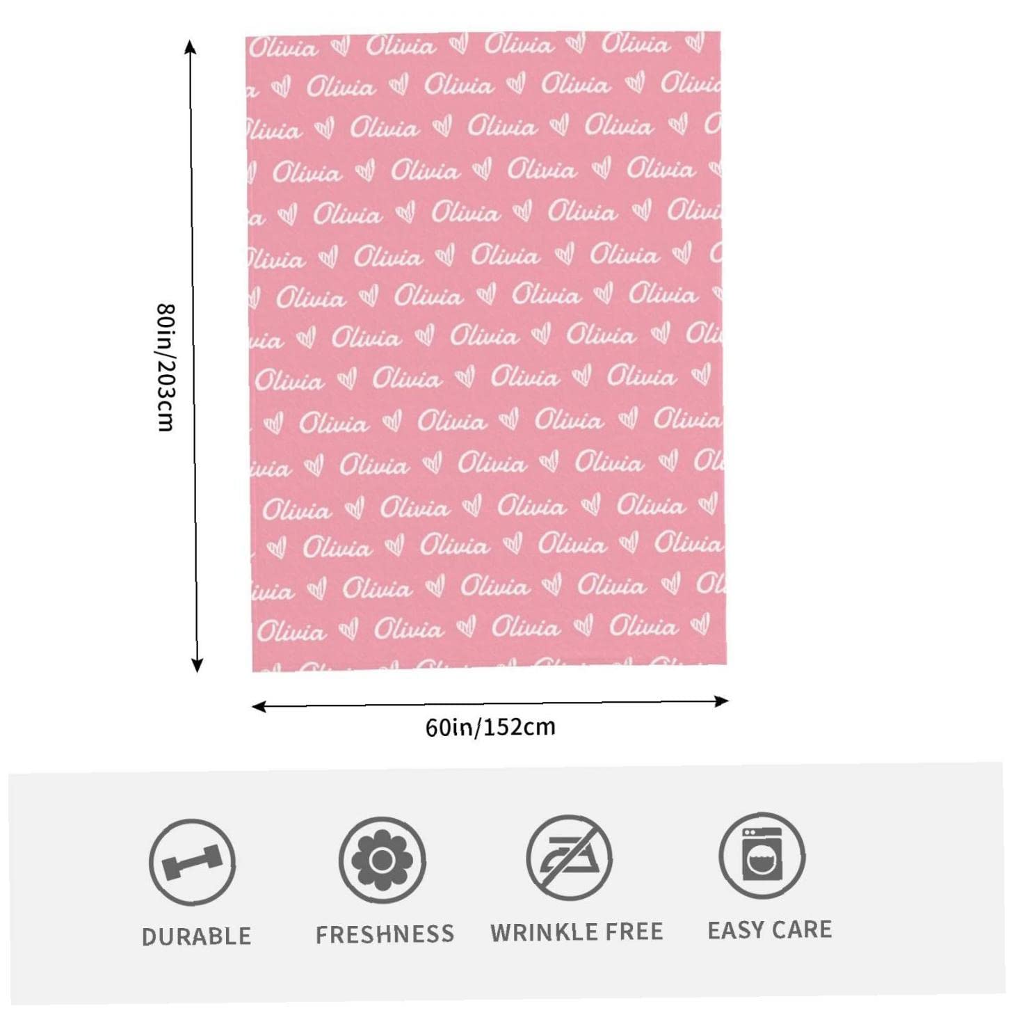 Manta de forro polar de franela personalizada con foto y texto personalizados para familia, Navidad, cumpleaños, boda, manta gruesa y acogedora para sofá, dormitorio, sala de estar, 60 x 50 pulgadas