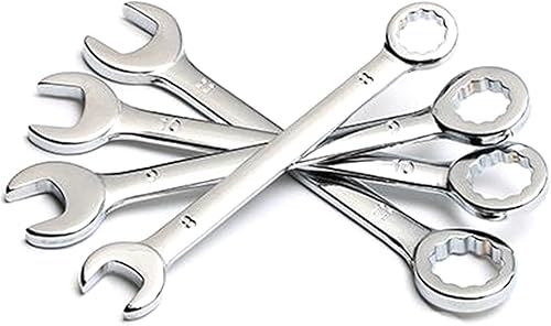 Miniatura 7 de COOLHOOD Juego de llaves inglesas de extremo abierto y extremo de caja estándar para ensamblar muebles, juego de llaves combinadas métricas y Sae,