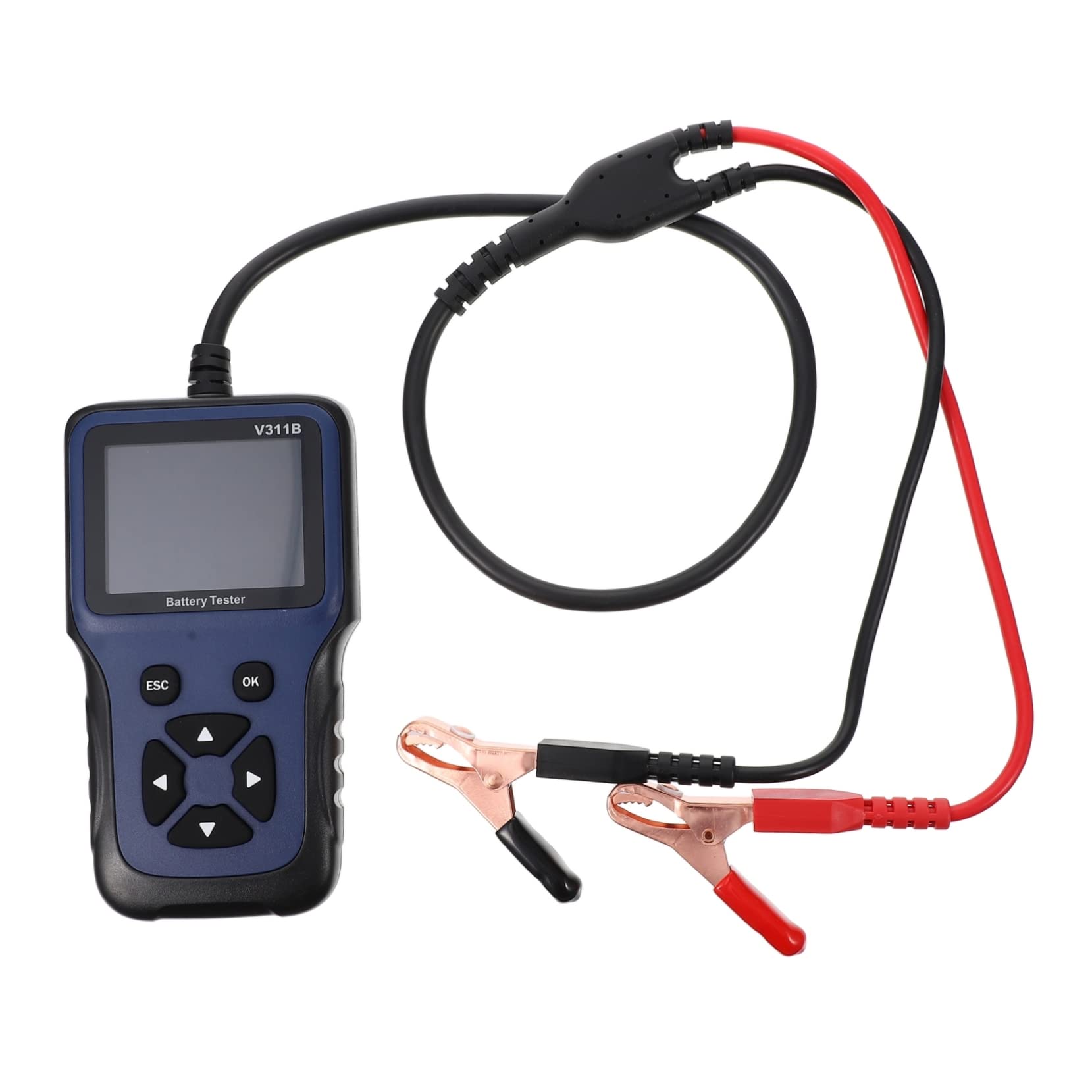 Comprobador de Batería para Coche 12 V de Plástico Pantalla Clara | Herramienta de Prueba de Automóviles, Analizador de Batería Portátil y Ligero, para Batería de Coche