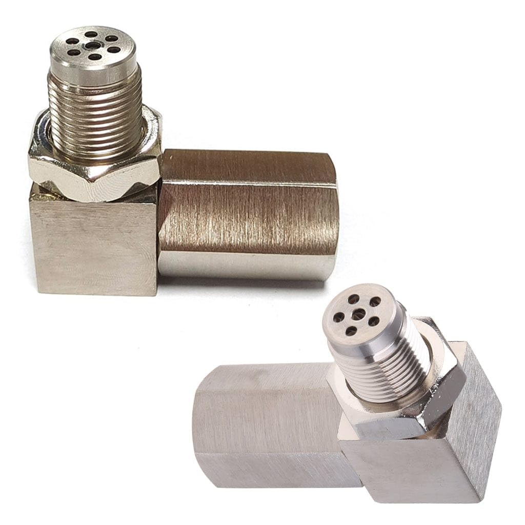 OXYGEN O2 SENSOR SPACER CEL FIX CHECK ENGINE LIGHT ELIMINATOR 90 DEGREE CONNECTOR ADAPTER MINI CATALYST CONVERTER