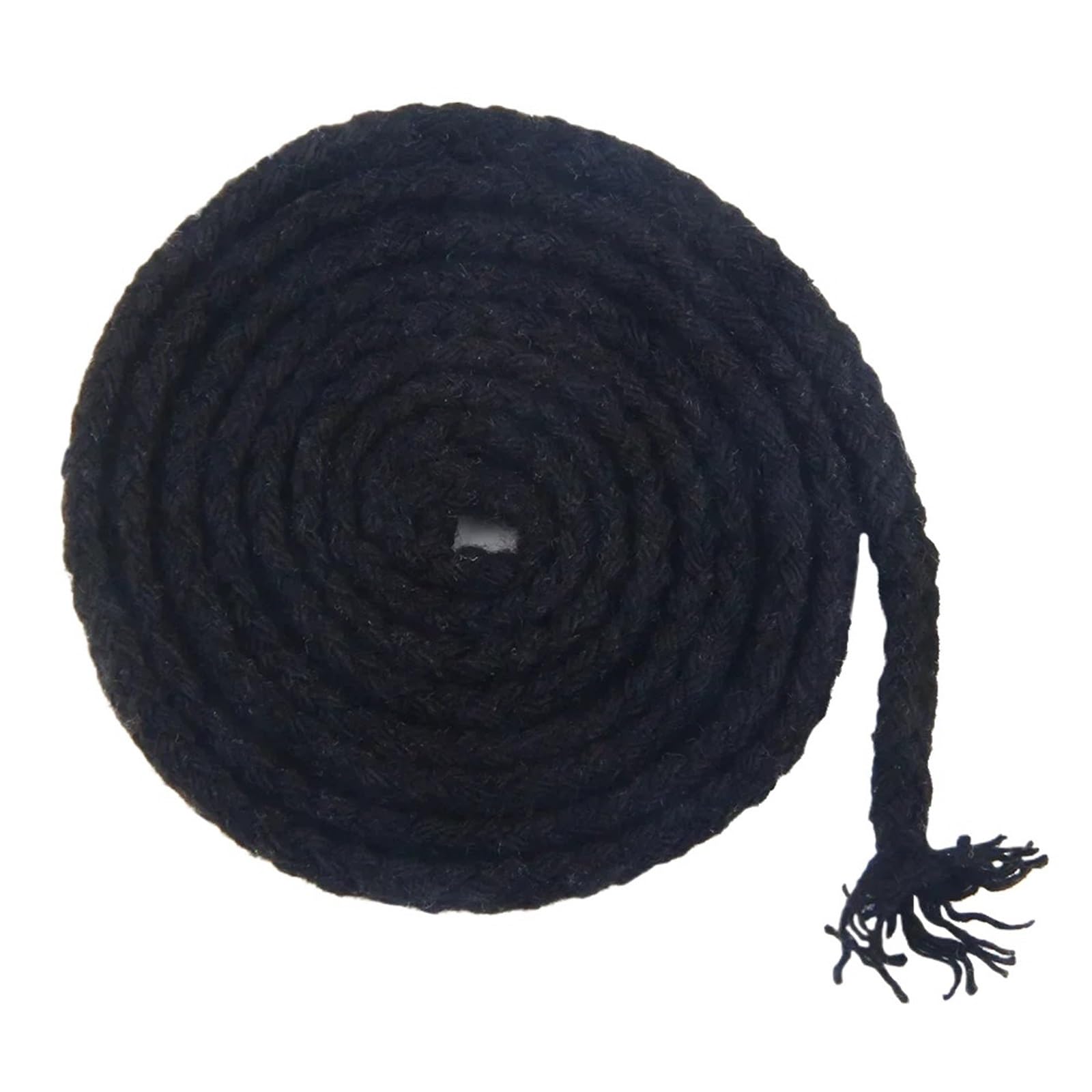 Cotton Macrame Cord 20M 5/7mm Twisted Cotton Cords Braided String Ropes Bag Strap Rope Clothes Home Textile Macrame Thread Cord Sewing Accessories(Black,7mm)