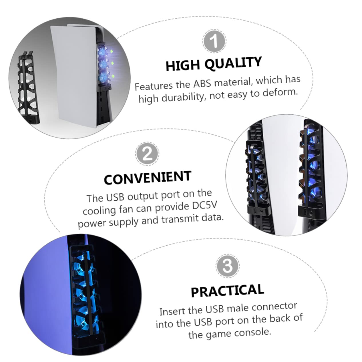 Housoutil 2 Ventole Di Raffreddamento Ad Aria Per Console Di Gioco Con Controllo Della Temperatura E 3 Ventole Ad Alta Velocità